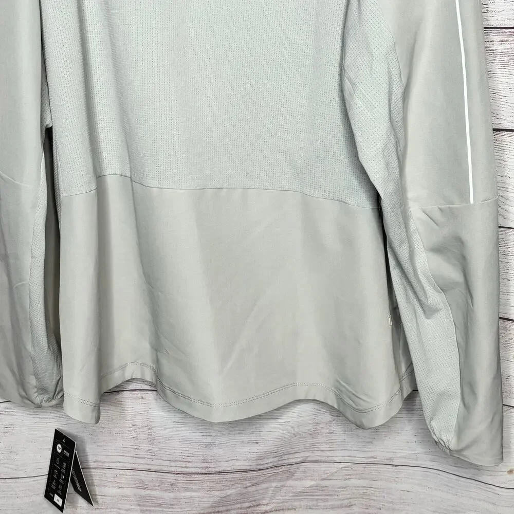 Truwear Full Zip Breathable Active Gray Stretch Moisture Wick Jacket 2XL New